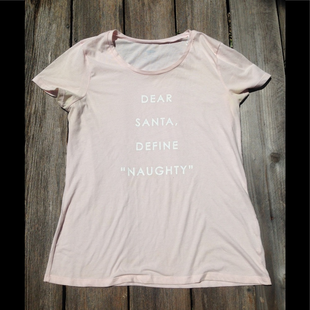"Dear Santa define naughty" t-shirt